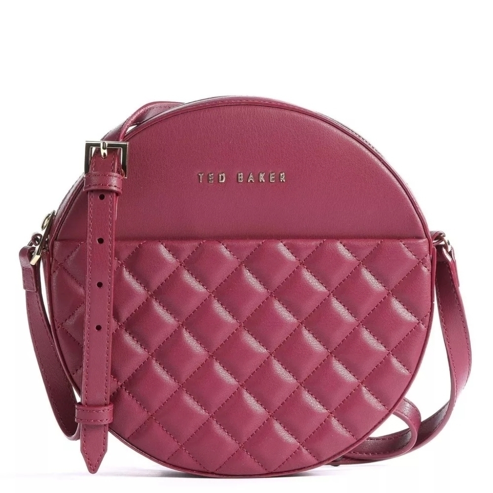Ted Baker Cirus  Quilted-leather Cross-body Bag In Dark Red NWT
